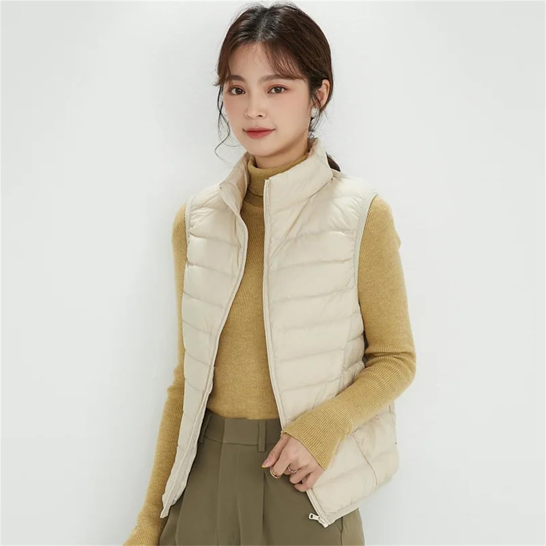Femmes Gilet Vestes Sans Manches Manteau Bouffant Whitefashion Parka Courte