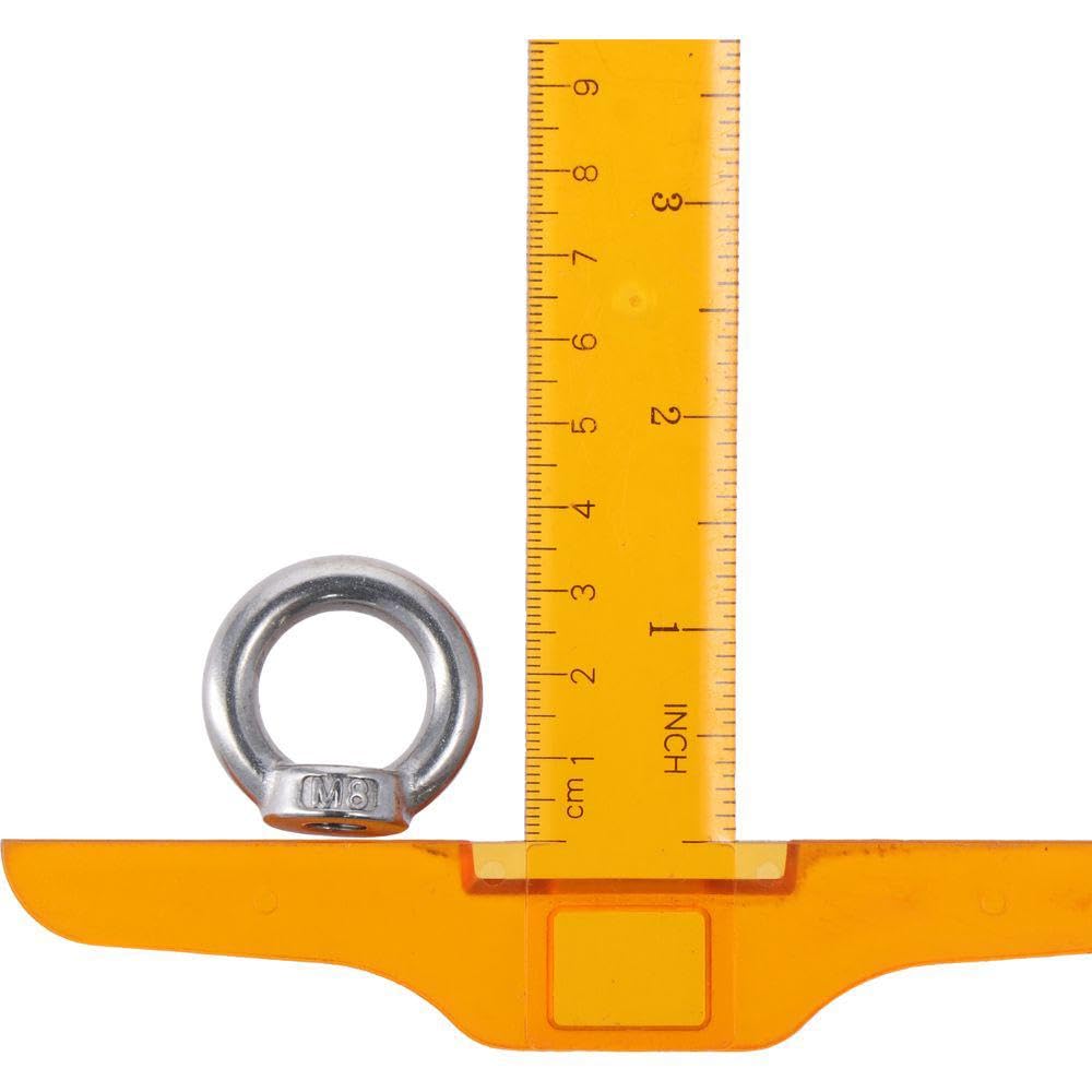 10Pcs Stainless Steel Lifting Eye Nut with Threaded Ring Shape M8 Eyebolt Ring - Image 4