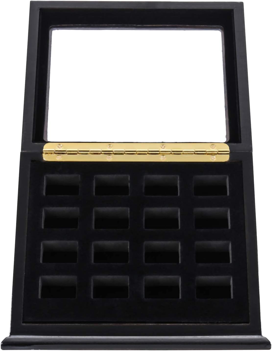 Championship Ring Display Case Sports Ring Storage Box Wooden Black Velvet Lining