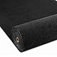 Livelynine Teppich Wohnzimmer Schlafzimmer Flur Rutschfest Auslegware Teppichboden Meterware 400 cm X 60cm Breit Abwaschbare Teppich Bodenbelag Schwarz für Büro Gewerbe Haus Bodenteppich Kinderzimmer