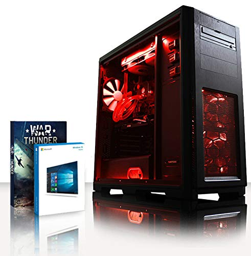  VIBOX Apache 9L PC Gaming Computer con War Thunder Voucher di Gioco, Windows 10 OS (3,7GHz AMD Ryzen Quad-Core Processore, Nvidia GeForce GTX 1050 Ti Scheda Grafica, 32GB DDR4 2400MHz RAM, 1TB HDD)