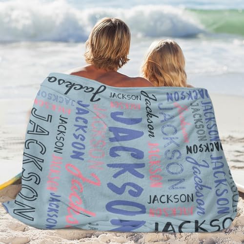 Personalized Name Blanket Customized Baby Blankets for Girls Boys Adults Monogrammed Blankets and Throws Christmas Birthday Mothers Fathers Valentines Day Gift