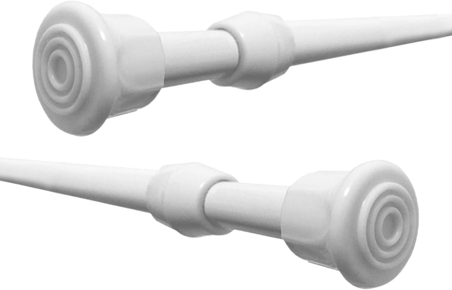 Tension Rods, WindBreath 16" by 28" Pack of 2 Spring Tension Rods Shower Adjustable Closet Rod, White