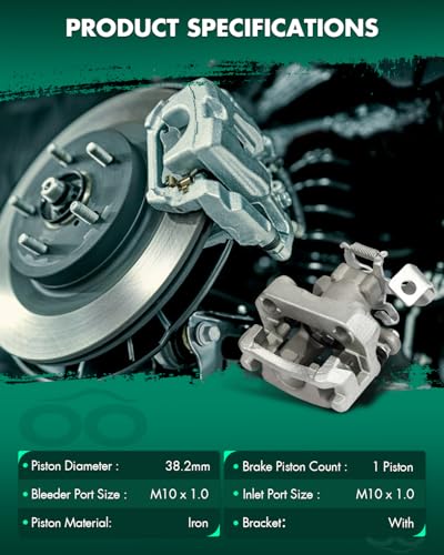 Image of SCITOO Rear Right Brake Caliper With Bracket 19B6286 Compatible For Toyota Prius 2010-2015 For Toyota Prius Plug-In 2012-2015
