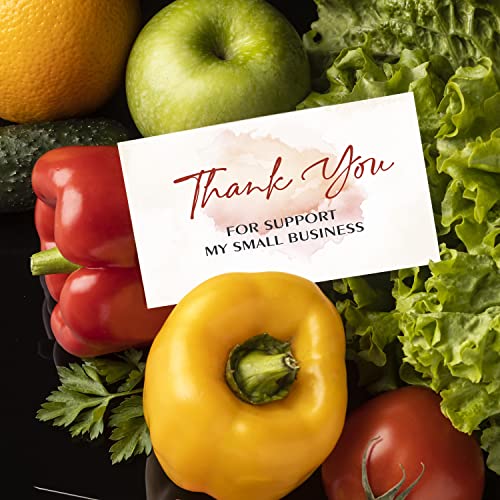 Image of Clickedin - 50 Pieces Thank You Greeting Card Tags for Greet Buyers