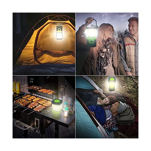 Campinglampe LED Wiederaufladbare Hitonass , 1000lm Superhell Suchscheinwerfer, Camping Licht mit 4 Helligkeiten Dimmbar, Notfallleuchte mit Bügel und Haken für Stromausfällen, Wandern, Notfall, usw. – Bild 9