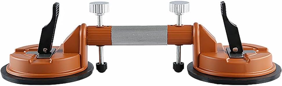 Heavy-Duty Seam Setting Tool, Adjustable Suction Cup for Granite/Marble/Glass Countertop Alignment (Orange)