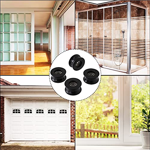 Letool 4Pcs U Type Groove Pulley Nylon Guide Pulley Rolling Bearing U Groove Roller Wheel 8X40X20Mm For Driving Mechanical Equipment, Or Used In Doors And Windows #TOP4