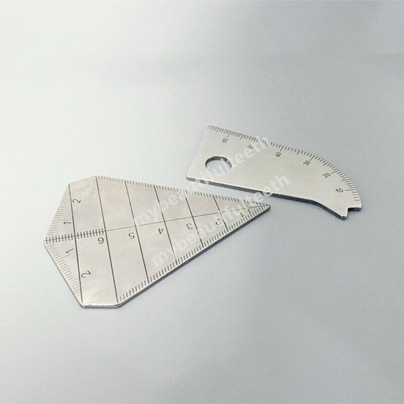 Calibrador de mordida dental 2 piezas curva y recta miniatura 3