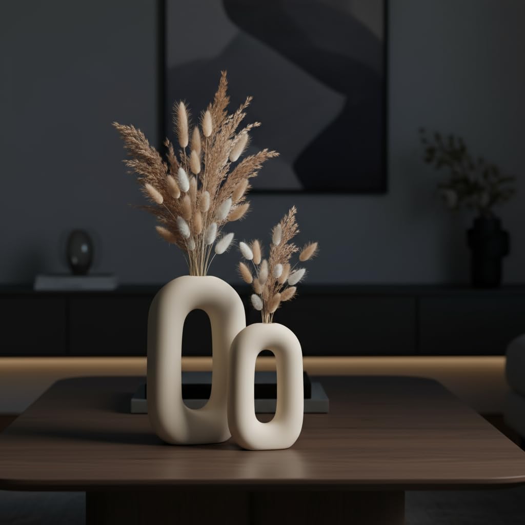 PUREZENTO Ring Donut Vases - Set of 2 -11