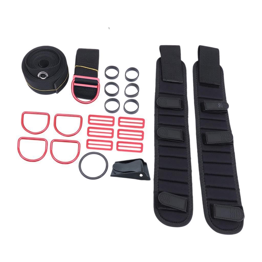Anillos de Goma livianos, Deslizadores triples Anchos, cómodo Kit de Buceo, Materiales de Primera Calidad, Opciones prácticas, Kit de Placa Trasera