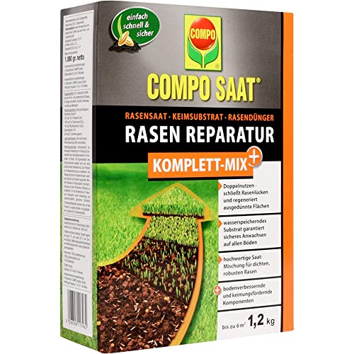 Compo SAAT® Rasen-Reparatur Komplett Mix+ 1,2kg für bis zu 6 m²