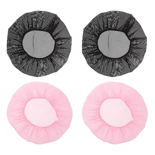 SOIMISS Gorro de Dormir de Malla Transpirable 4 Piezas con Borde Elástico Reutilizable y Lavable Suave y Ajustable para Cuidado del Cabello Rizado Uso Nocturno Casa y Viajes