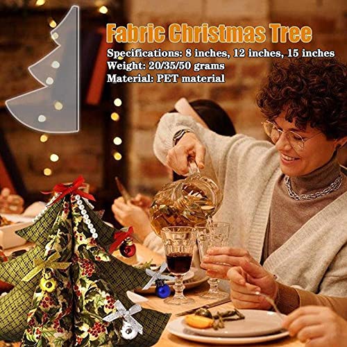 3 Pcs Fabric Christmas Tree Sewing Template,8/12/15 Inch Christmas Tree Sewing Pattern Template Quilting Template,Handmade Christmas Tree Quilting Set Pattern Template,Diy Xmas Decor #TOP2