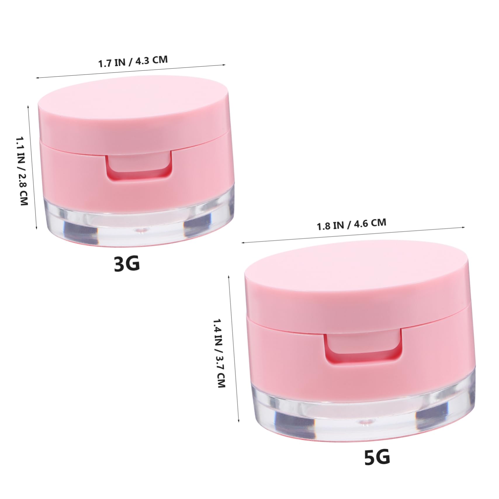 FRCOLOR Travel Makeup Case 2pcs Loose Powder Boxes Portable Powder Case Mini Compact