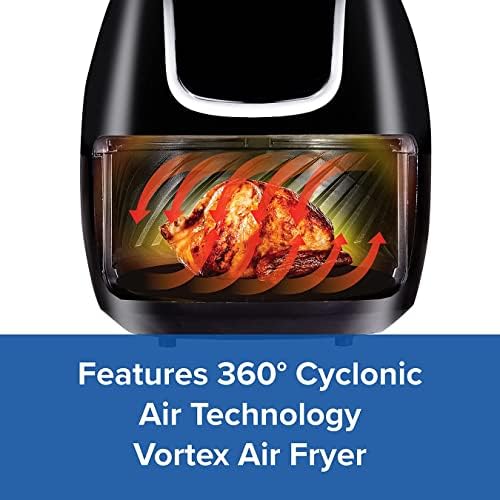 Power XL Vortex Air Fryer 2.8L - 4-in-1 Digital Air Fryer - 360 Degree Cyclonic Air Technology - 1 Large Detachable Basket - Makes Cooking with Less Oil & Fat Easier and Quicker
