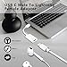 USB C to Lightning Headphone Audio Adapter, Type C Male to Female Lightning Earphone Converter with Charge/Data Transfer, Compatible with iPhone 16/15 Plus/Pro/Max, iPad Pro/Air 6/5/4, MacBook（2 Pack）
