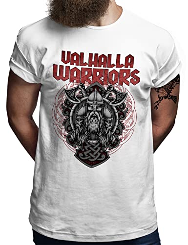 T-Shirt Viking Berserker Homme Grande Taille XXXXXL Vêtement Rune Odin Blanc