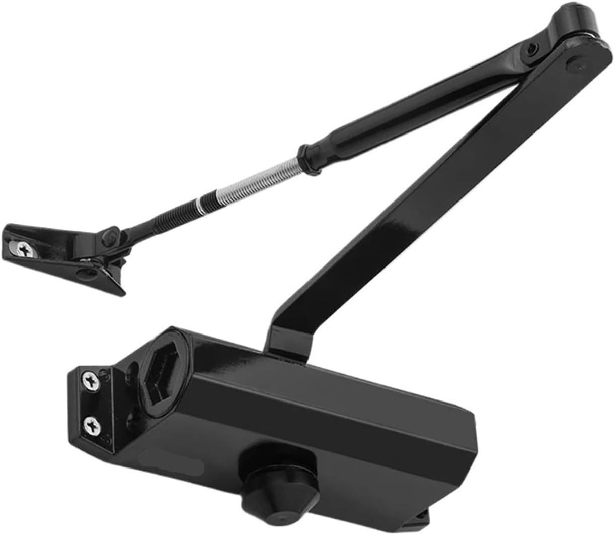 Hydraulic Buffer Automatic Door Closer 25KG to 45KG Adjustable Speed(Black)