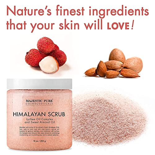 Majestic Pure Himalayan Mud Mask (10 Oz) And Himalayan Scrub (10 Oz) Bundle #TOP2