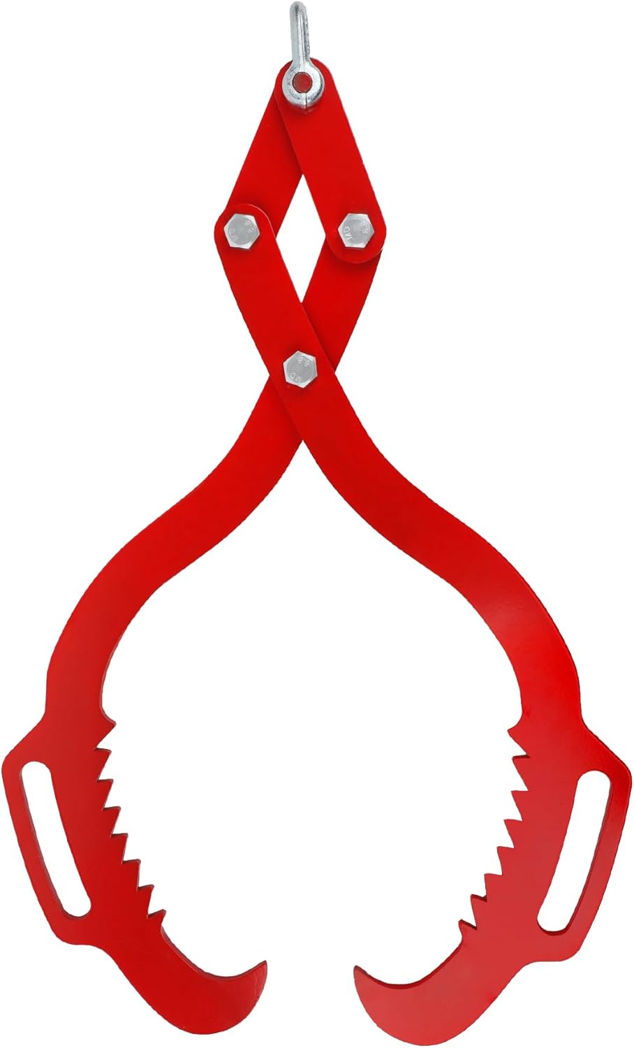 log tongs 28 inch 2 serrated claw, eagle claw design log grapple, heavy duty logging tongs 1200 pounds lifting capacity for trucks, atvs, tractors, forklifts 2 claw 28 inch