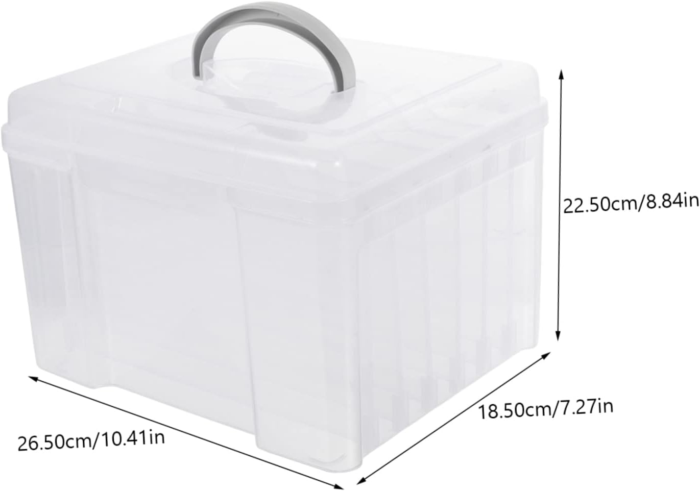 Vaguelly Compartment Photo Box Greeting Card Storage Organizer Plastic Decorative