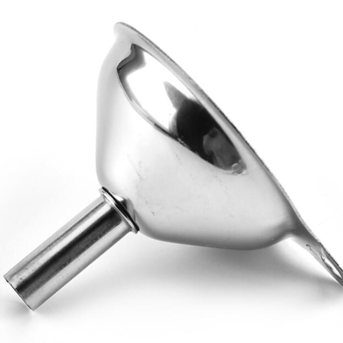 Ciieeo 4 Set Pz mini imbuto in metallo imbuti per cucina separatore di profumo imbuto da cucina per l'olio a bocca larga Acciaio inossidabile dell'olio
