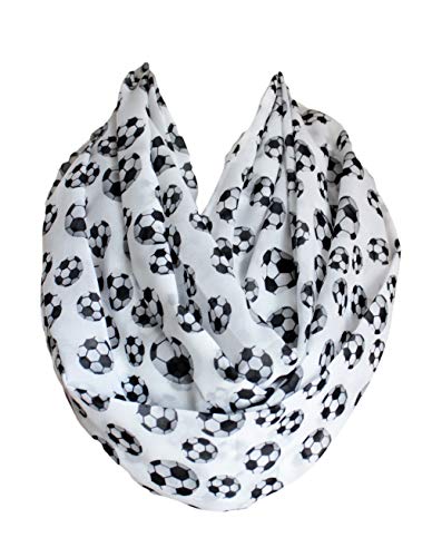 Etwoa Football Pattern Infinity Circle Scarf