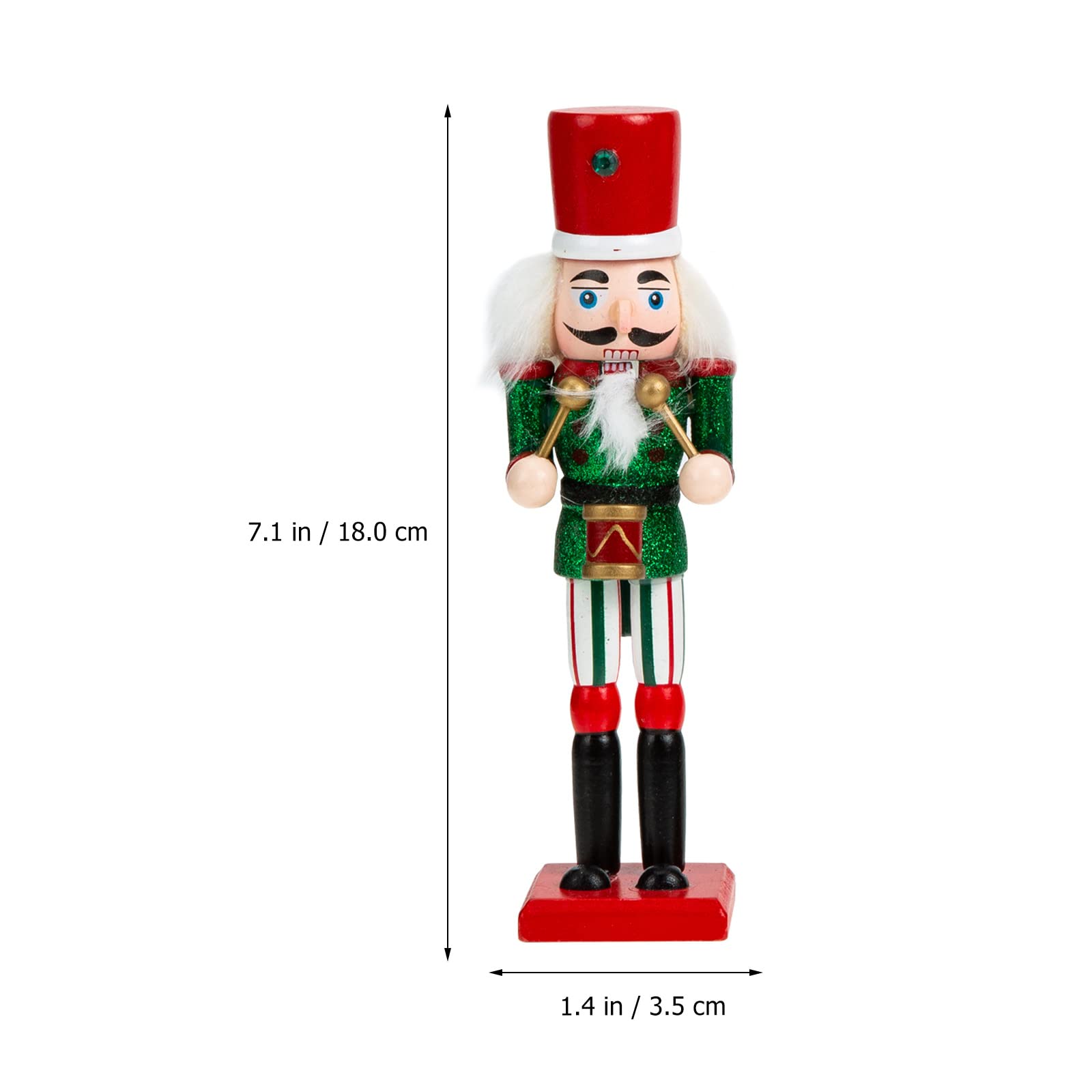 LUOZZY 4 Pcs Christmas Nutcracker Ornaments Nutcracker Soldier Wooden Nutcracker King Figure Decor Christmas Table Decorations - 18CM
