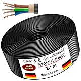 Entspricht VDE-Norm Erdkabel Stromkabel von 5m bis 100m NYY-J 5x1,5 mm² Elektrokabel Ring zur Verlegung im Freien, Erdreich (10m)
