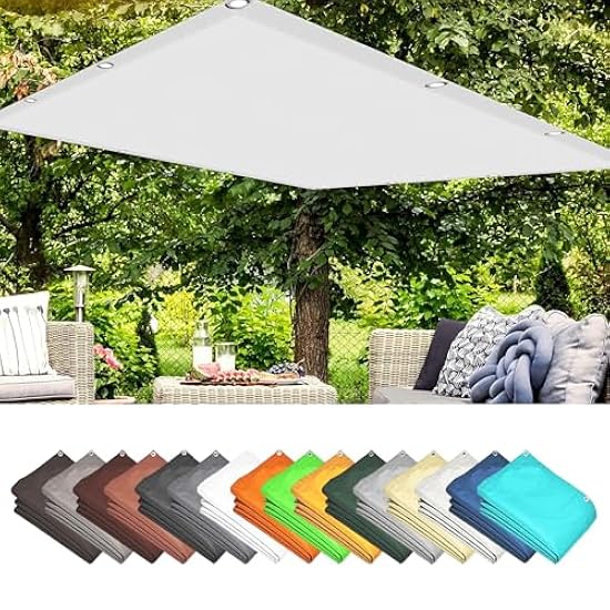 Tenda Da Sole Vertigo Panna | Impermeabile 100% | Per Giardino, Balcone | Cm 150x250/300/350 - Foto 14