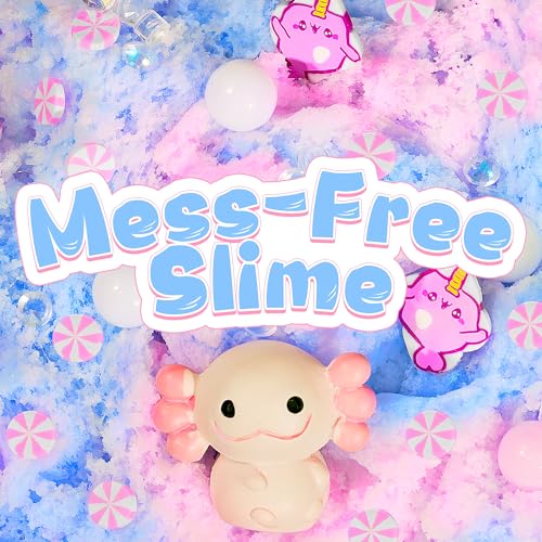 Axolotl Cloud Slime Kit 2 Pack, Sensory Toys Squishy Birthday Gift for Kids by Joytry - Used condition - Image 4