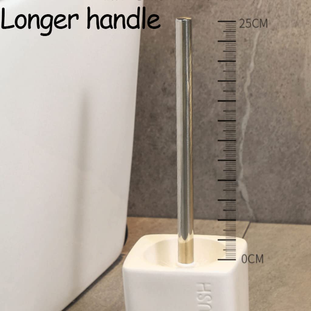 escobilla WC Cepillo Limpiador de Inodoro con Soporte, Palo de Limpieza Cepillo de Inodoro Mango Antideslizante Cepillo para Inodoro Baño Limpiador de Inodoro Eficiente