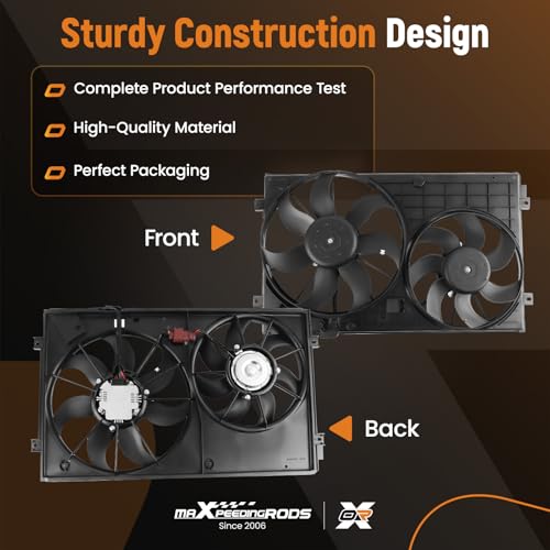 Image of maXpeedingrods Engine Cooling Radiator Fan for Volkswagen Jetta GL GLS 2.5 SE SEL for Golf Base /Highline /Trendline 1.9L 2.5L 2005-2010 1K0121207BB9B9