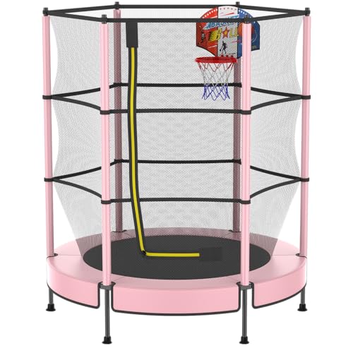 PILIN Trampolin für Kinder, Kindertrampolin mit Sicherheitsnetz, Gartentrampolin bis 50kg belastbar für Kinder ab 3 Jahren, Indoor- & Outdoortrampolin, φ145 cm x H160 cm PILIN Trampolin für Kinder, Kindertrampolin mit Sicherheitsnetz, Gartentrampolin bis 50kg belastbar für Kinder ab 3 Jahren, Indoor- & Outdoortrampolin, φ145 cm x H160 cm