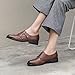 U-lite Womens Monk Strap Shoes Cowhide Perforated Fashion Buckle Vamp Brouge Oxfords Dress Shoes Deep Brown 5.5