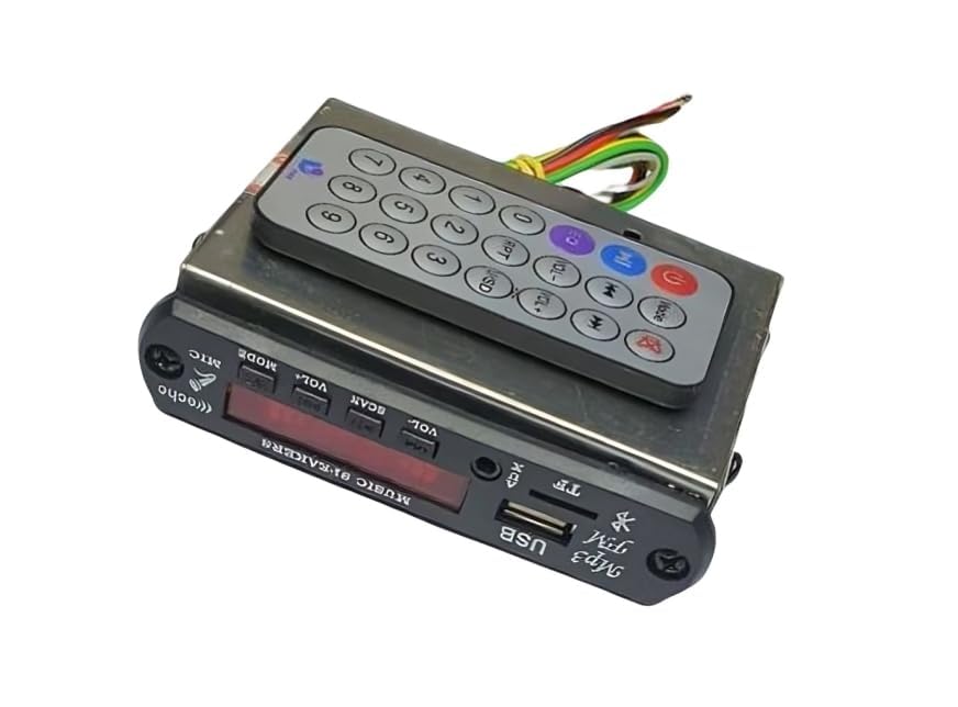 SP Electron Dual IC DC Bluetooth Mini Car Stereo,FM, AUX & USB MP3 Player Card with Remote-image-12
