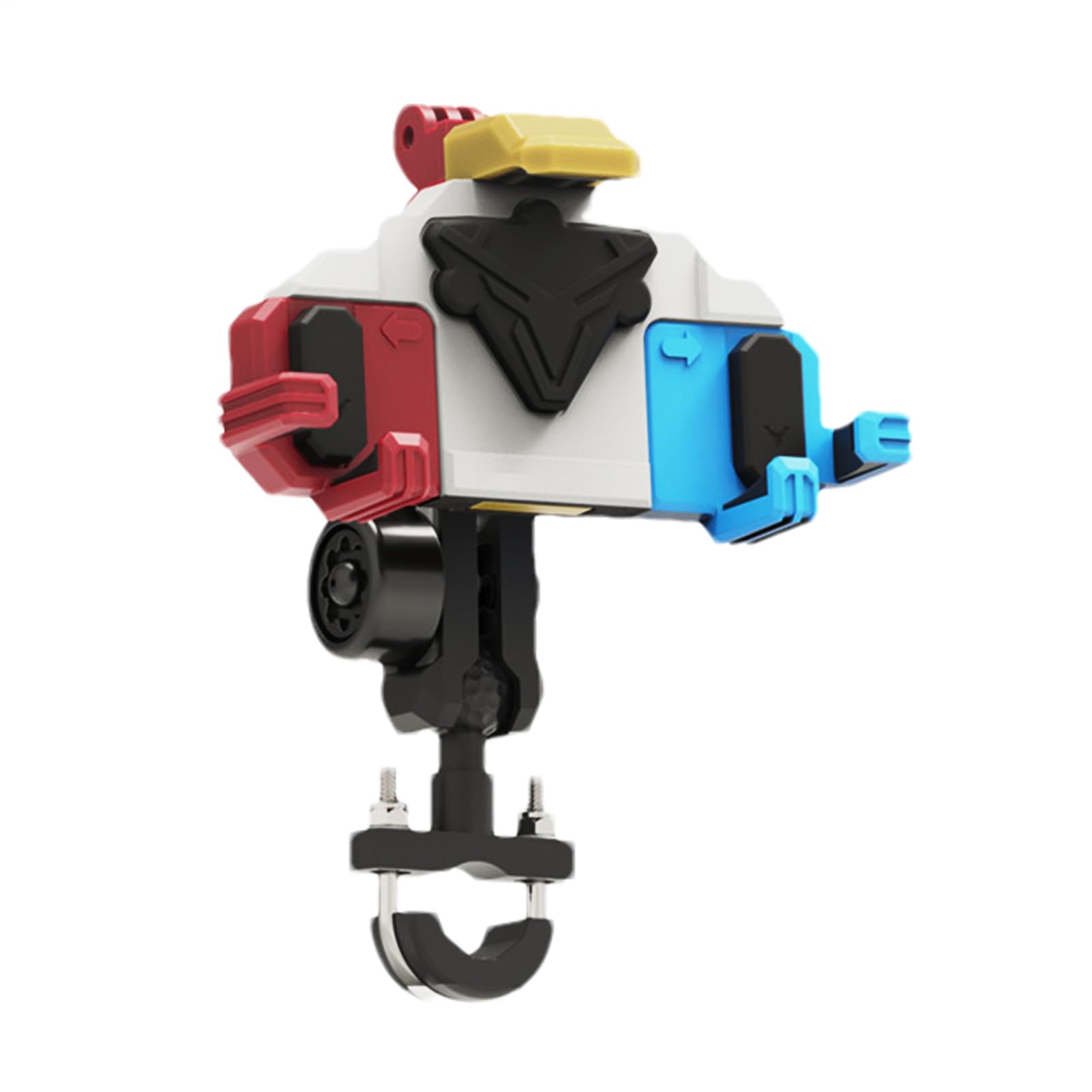 Generico Porta telefono per moto, Porta telefono per bici - Morsetto per | cellulare con manubrio girevole a 360 gradi | Clip per per scooter, supporto per per smartphone da 4,7-7 pollici, per