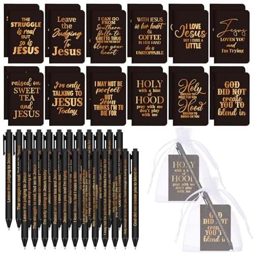 Carnets chrétiens pour la prière : lot de 72 blocs avec stylos pour l'église