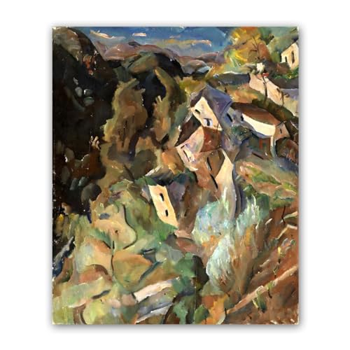 Impression sur toile Houses on a Hill | Toile murale salon 40x50