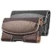 2 Pack iNNEXT iPhone 8 Plus Pouch Case, Premium Horizontal Leather Case Pouch Holster with Magnetic Closure with Belt Clip Holster and Belt Loops for iPhone 7 Plus / 6S Plus 5.5 inch (Brown/Black)