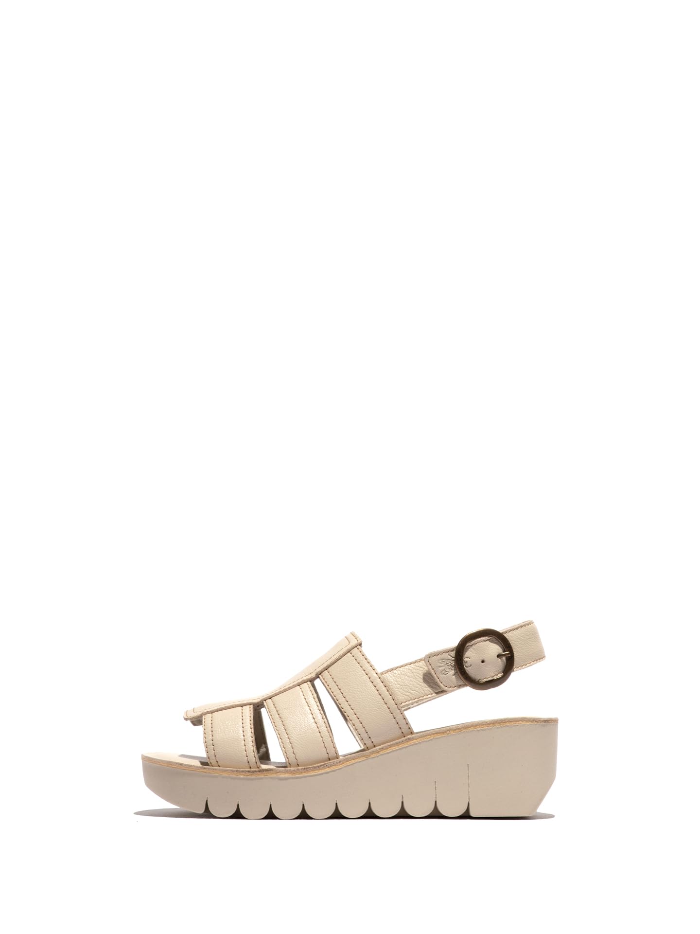 Fly London Women's YOLF400FLY Sandal, Off White, 6 UK