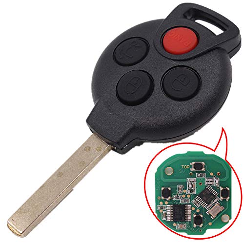 Beefunny 315MHz PCF7941 Chip FCC: KR55WK45144 Smart 3+1 4 Button Smart Remote Car Key Fob for Mercedes Benz Smart Fortwo (1) Beefunny 315MHz PCF7941 Chip FCC: KR55WK45144 Smart 3+1 4 Button Smart Remote Car Key Fob for Mercedes Benz Smart Fortwo (1)