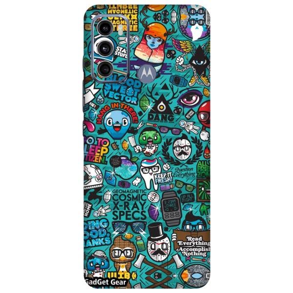 Gadget Gear Vinyl Skin Back Sticker (Not a Cover) Crazy Boom (59) Mobile Skin Compatible with Motorola Moto G40 Fusion (Only Back Panel Coverage Sticker)