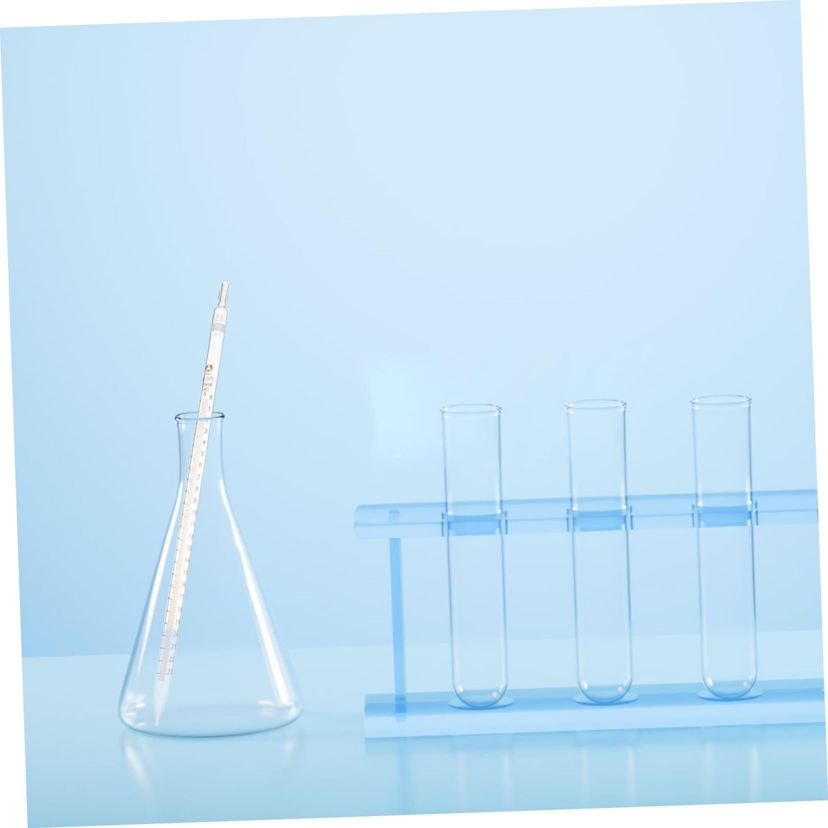 20 Stück Graduierte Pipette - Kalibrierter Glas-Tropfer für genaue Flüssigkeitsmessung, Laborbedarf(Transparent)