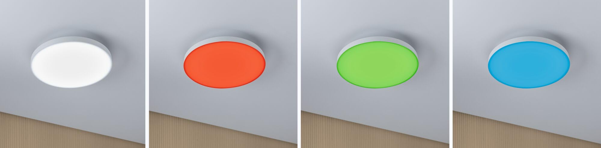Paulmann 79899 panel LED Velora Smart Home Zigbee 600 mm okrągły, w zest. 1x16,5 W ściemniany, sterowanie kolorami RGBW, oprawa sufitowa 3000 K