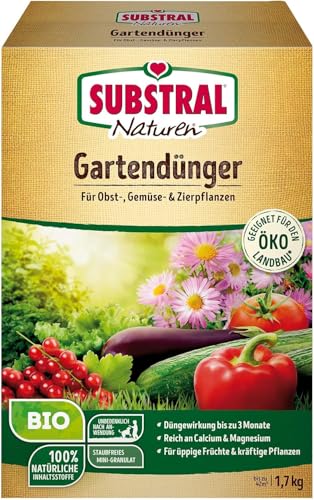Substral Naturen BIO Garten, 1,7kg - natürlicher Universal-Dünger für Obst, Gemüse und Zierpflanzen, düngt 3 Monate
