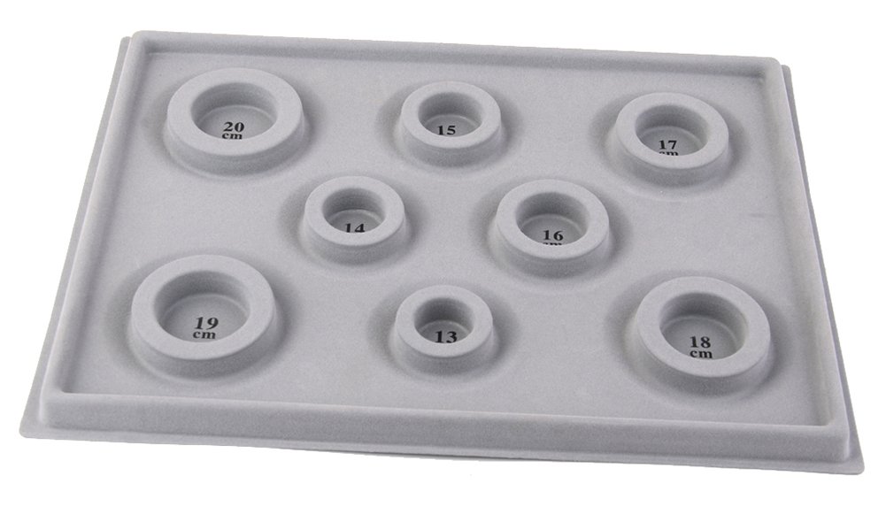 Ruluti Bracelet Design Board - Flocked Bead Organizer Tray, 35.5x27cm Grey, For DIY Jewelry Making - View #5