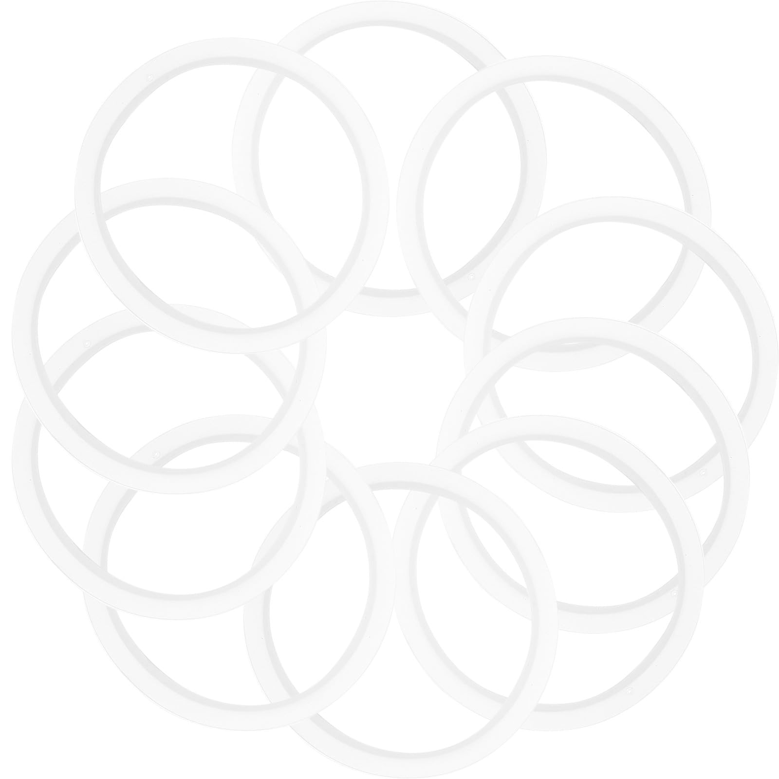 ifundom 10pcs Silicone Gaskets for Jars, Reusable White Sealing Rings for Lid Sealing, Sturdy and Not Easy to Break, for Storing Vegetables and Fruit in Cans and Jars