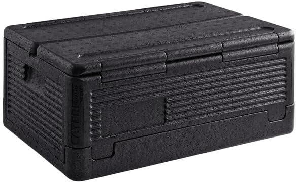 YUANHAO Gris Flip Down Top Loading EPP aislado Food Pan Carrier, 8 "de profundidad de tamaño completo Pan Capacidad máxima (gris)